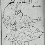 Karikatur des berühmten Kastraten Antonio Maria Bernacchi. Von Anton Maria Zanetti dem Älteren (frühes 18. Jahrhundert).