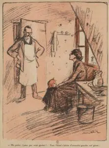 Illustration für die Zeitschrift L'Assiette au Beurre über das Leben benachteiligter Kinder. 1910