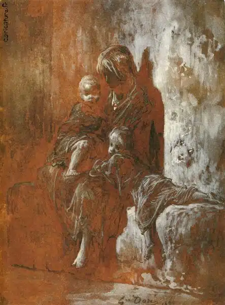 Arme in London von Gustave Doré