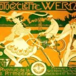 Werner Motorräder (Werbeplakat). Entstanden 1905. Design von Auguste Roubille.