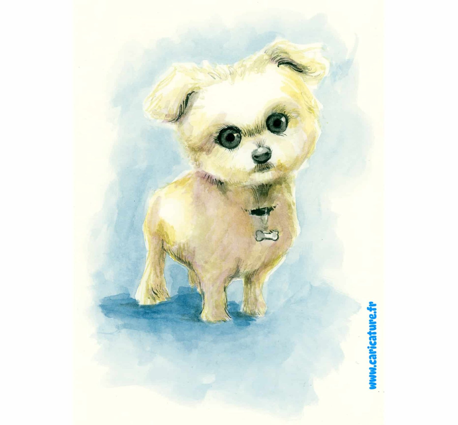 Hunde-Aquarell