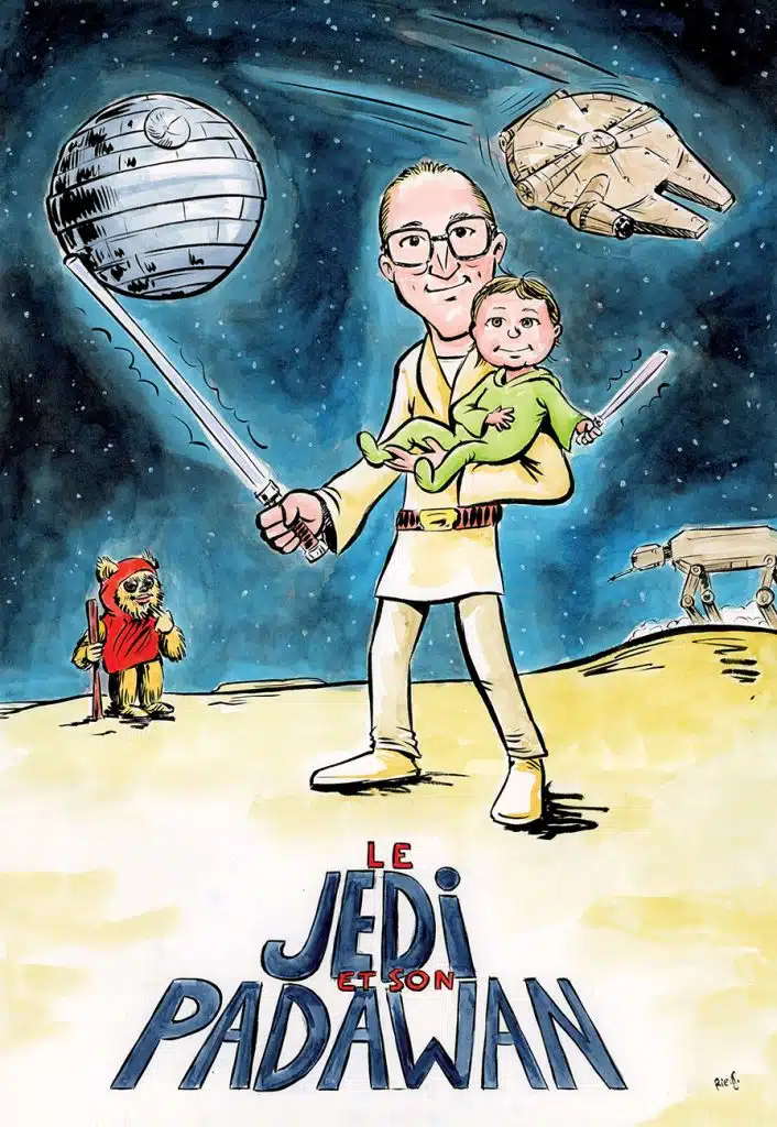 Star Wars Fan-Karikatur