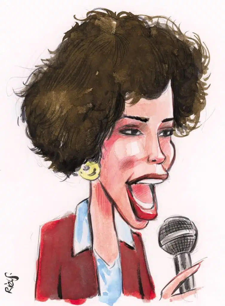 Caricature de Whitney Houston