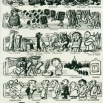 Fortsetzung von Caran d'Aches Zeichnung, die 1902 in La Vie Heureuse veröffentlicht wurde.