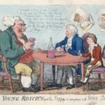 Der junge Roscius und Don John auf dem theatralischen Pegasus (1809). Eine Satire auf das Promi-Phänomen und die übertriebene Begeisterung für den Kinderschauspieler William Betty.