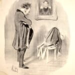 Gefeuert! (Dégommé!) Eine politische Karikatur über eine Person des öffentlichen Lebens, die gerade ihre Position verloren hat.