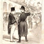 Fremde in Paris. Ein Lichterzug vor den Toren des Industriepalastes.