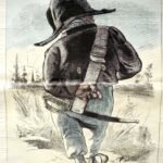 Landwächter (Garde rural). Eine Karikatur eines Wächters mit übertrieben großem Kopf.
