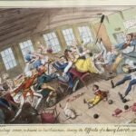 Eine interessante Szene an Bord eines Ostindienfahrers, die die Auswirkungen eines heftigen Schlingerns zeigt