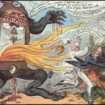 Ein radikaler Reformer (1819). Ein Angriff, der Anhänger einer radikalen politischen Reform als Guillotine-Monster darstellt.