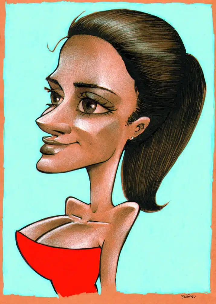 Caricature de Salma Hayek
