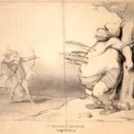 Das Martyrium des Heiligen Sebastian (1849). Eine Ölskizze von Daumier, die religiöse und historische Themen erforscht.