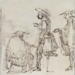 Karikatur eines Bettlers von Antonio Maria de Zanetti.