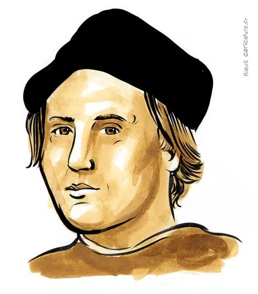 Sepia Aquarell Porträt von Christophe Colomb — Navigateur — 1451–1506 · Sébastien Rieu