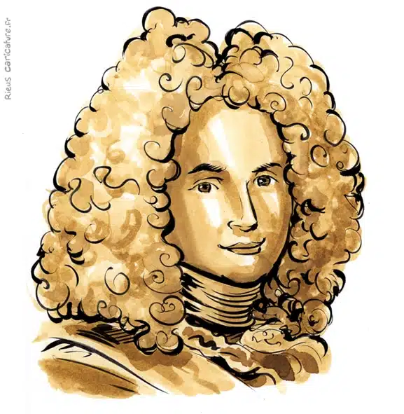 Sepia Aquarell Porträt von Philippe II de Macédoine — Roi — 382–336 av. J.-C. · Sébastien Rieu