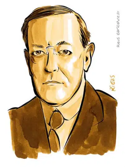 Sepia Aquarell Porträt von Woodrow Wilson — 28e Président — 1856–1924 · Sébastien Rieu